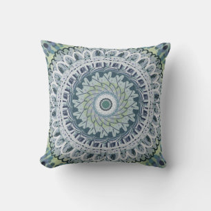 Bohemian Shabby Chic Mandala Dot Art Design Cushion