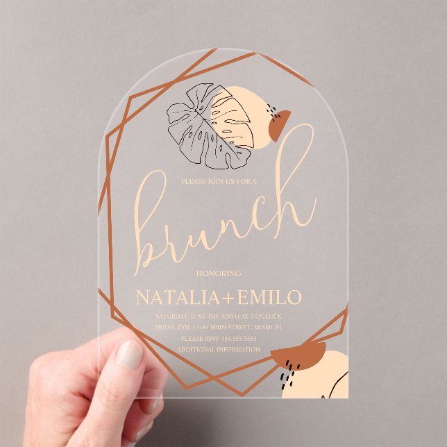 Bohemian Shapes and Lines Acrylic Invitation (Insitu (Handheld))