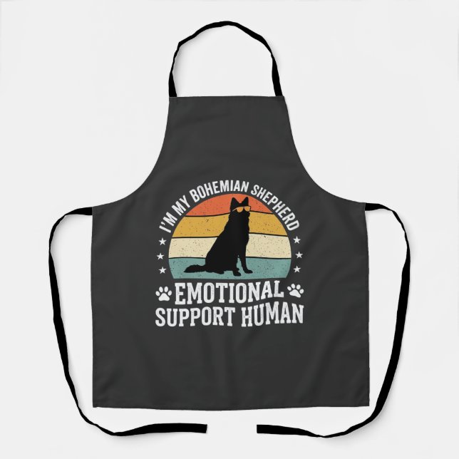 Bohemian Shepherd Emotional Support Human Dog Apron (Front)