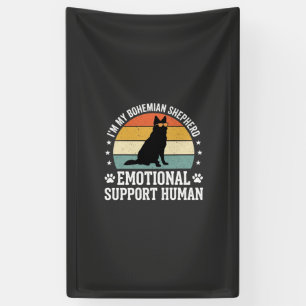 Bohemian Shepherd Emotional Support Human Dog Banner