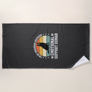 Bohemian Shepherd Emotional Support Human Dog Beach Towel
