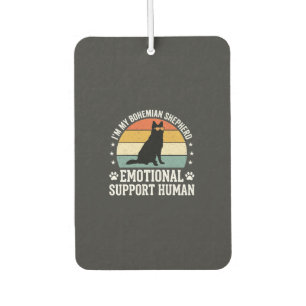 Bohemian Shepherd Emotional Support Human Dog Car Air Freshener