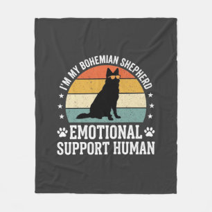 Bohemian Shepherd Emotional Support Human Dog Fleece Blanket