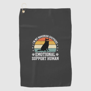 Bohemian Shepherd Emotional Support Human Dog Golf Towel