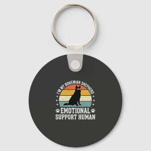 Bohemian Shepherd Emotional Support Human Dog Key Ring