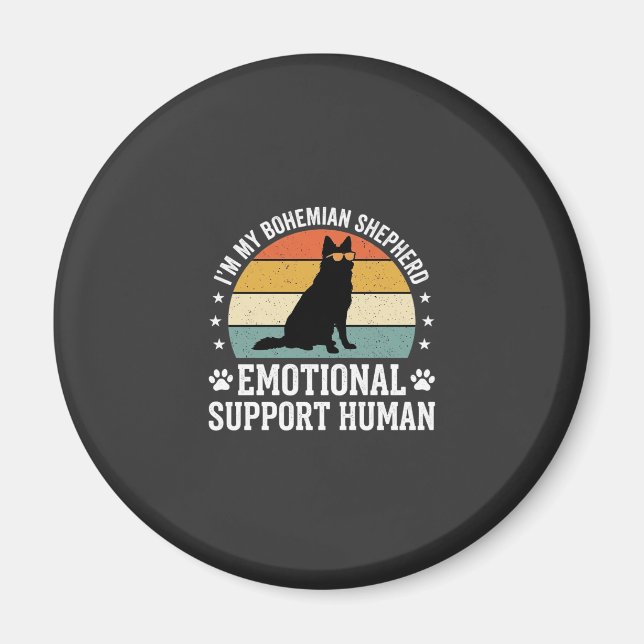 Bohemian Shepherd Emotional Support Human Dog Magnet (Front)