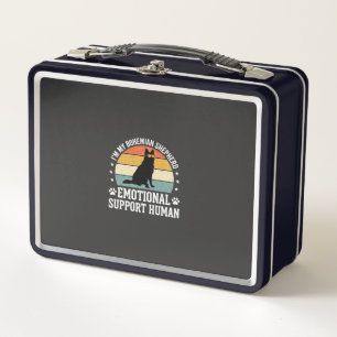 Bohemian Shepherd Emotional Support Human Dog Metal Lunch Box