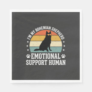 Bohemian Shepherd Emotional Support Human Dog Napkin