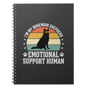 Bohemian Shepherd Emotional Support Human Dog Notebook