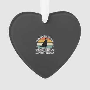 Bohemian Shepherd Emotional Support Human Dog Ornament