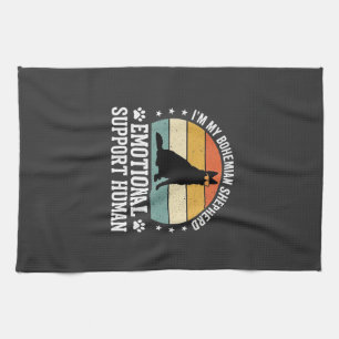 Bohemian Shepherd Emotional Support Human Dog Tea Towel
