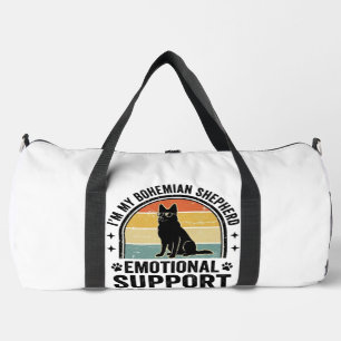 Bohemian Shepherd Emotional Support Human Vintage  Duffle Bag