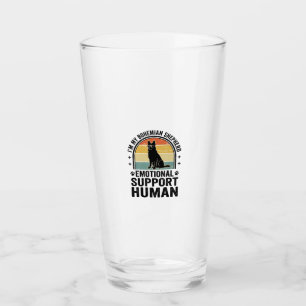 Bohemian Shepherd Emotional Support Human Vintage Glass