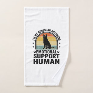 Bohemian Shepherd Emotional Support Human Vintage Hand Towel