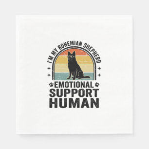 Bohemian Shepherd Emotional Support Human Vintage Napkin