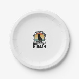 Bohemian Shepherd Emotional Support Human Vintage  Paper Plate