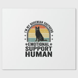 Bohemian Shepherd Emotional Support Human Vintage Wrapping Paper