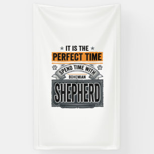 Bohemian Shepherd Vintage Dog Lover Typography Des Banner