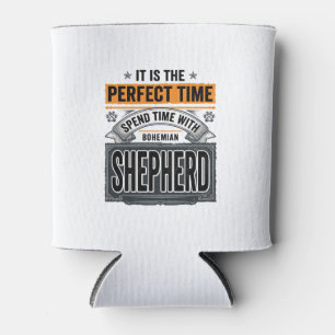 Bohemian Shepherd Vintage Dog Lover Typography Des Can Cooler