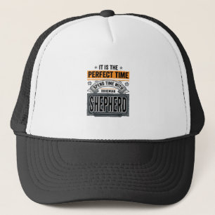 Bohemian Shepherd Vintage Dog Lover Typography Des Trucker Hat