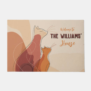 Bohemian Siberian Cat Outdoor Entry Mat