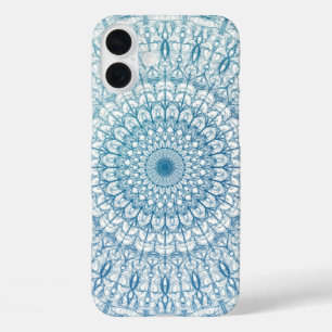 Bohemian Sky and Turquoise Blue Fractal Design iPhone 16 Plus Case