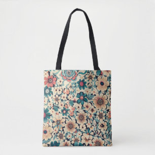 Bohemian Spring Flower Tote Bag
