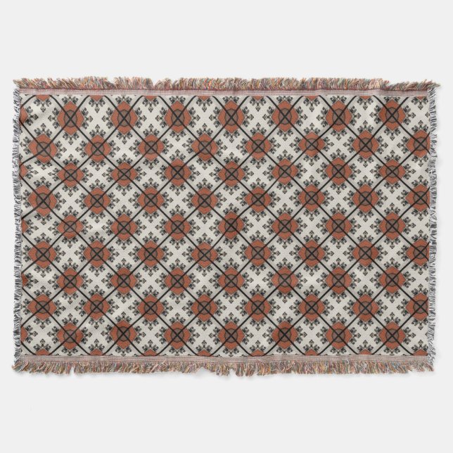 Bohemian Starburst Throw Blanket (Front)