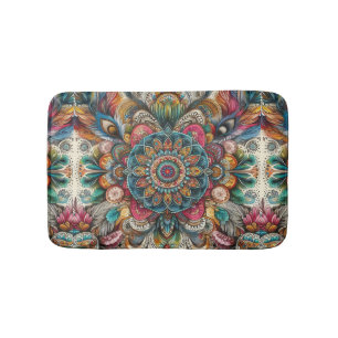 Bohemian style bath mat