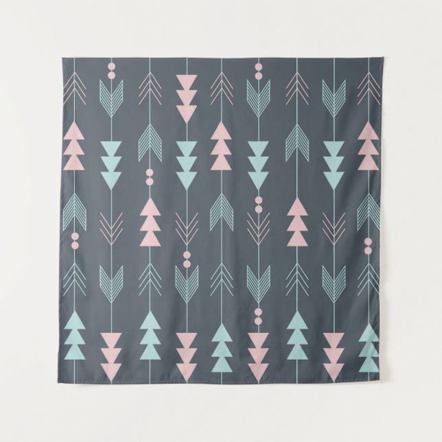 Bohemian Style Boho: Ethnic Seamless Pattern Tapestry (Front)