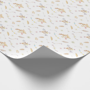 Bohemian Style Flowers and Arrows Wrapping Paper