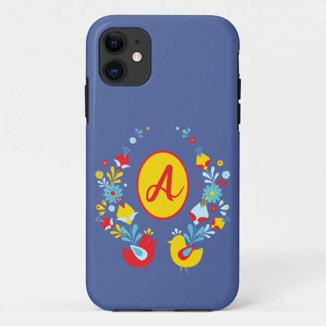 Bohemian Style Monogram Design   Case-Mate iPhone Case (Back)