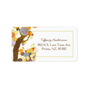 Bohemian Style Wedding Address Label