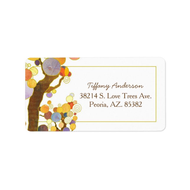 Bohemian Style Wedding Address Label (Front)