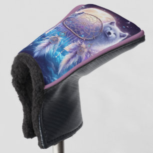 Bohemian Style Wolves and Dreamcatcher Golf Head Cover