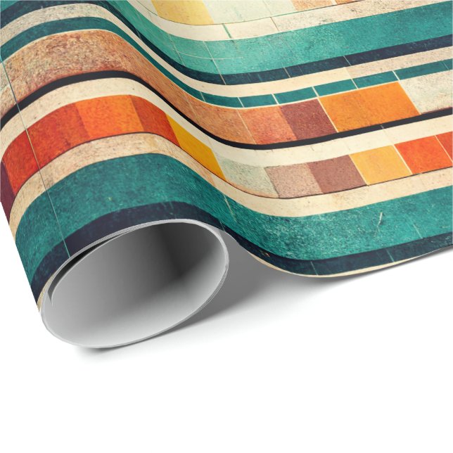 Bohemian subway tile wrapping paper (Roll Corner)