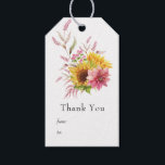 Bohemian Sun and Burgundy Plum Floral Gift Tags<br><div class="desc">Rustic boho sunflowers and dahlias party gift tags in hues of burgundy and sun colours.</div>