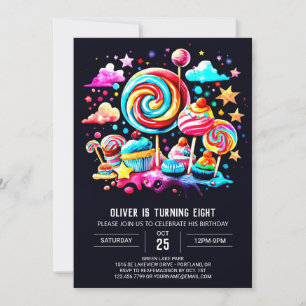 Bohemian Sweet Candyland Birthday Invitation