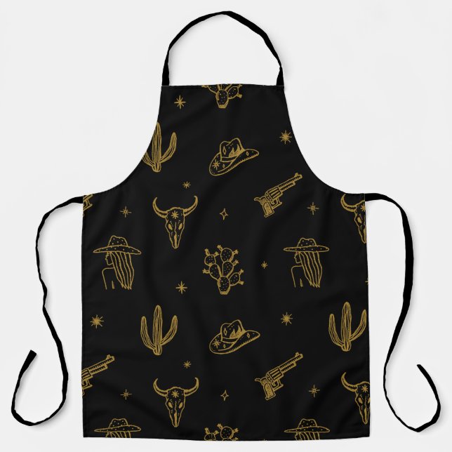 Bohemian Symbols: Western Vintage Magic Apron (Front)