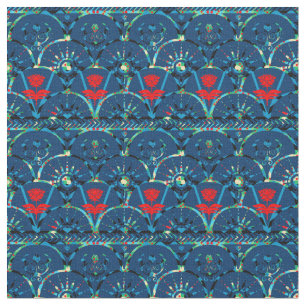 Bohemian Tapestry Pattern, Dark Teal Fabric