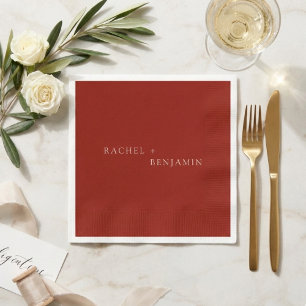 Bohemian Terracotta wedding Minimalist Modern Chic Napkin