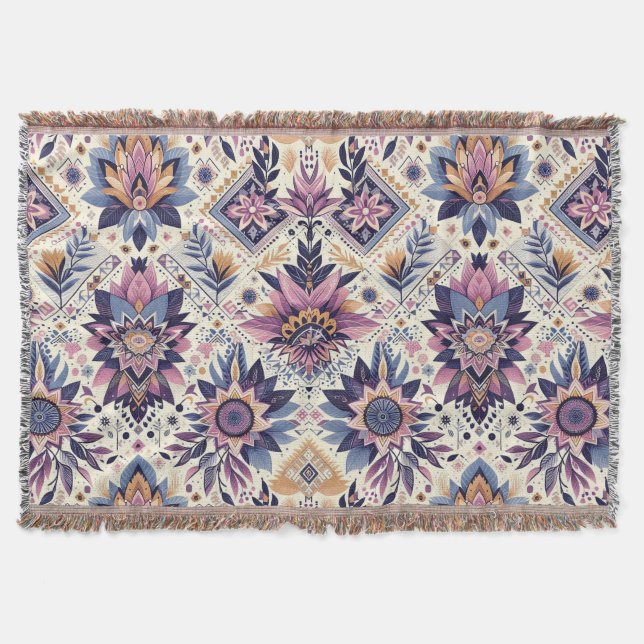 Bohemian Throw Blanket (Front)