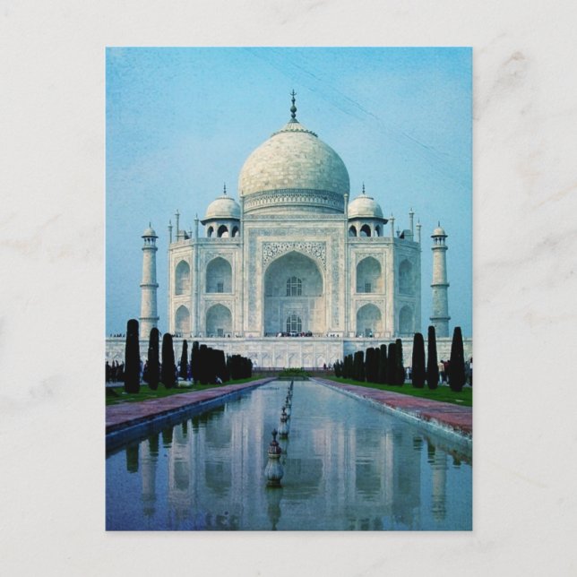 Bohemian travel India Agra Vintage Taj Mahal Postcard (Front)
