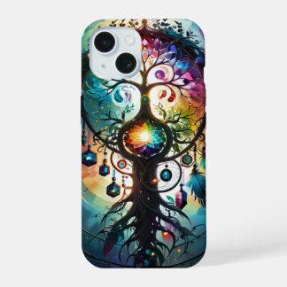 Bohemian Tree Of Life Dreamcatcher Aesthetic iPhone 15 Case