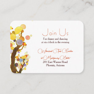 Bohemian Trees Wedding Reception Enclosure Card
