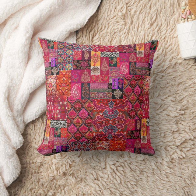 Bohemian Tribal Indian Texture  Cushion (Blanket)