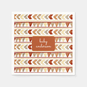 Bohemian Tribal Pattern Baby Shower Napkin