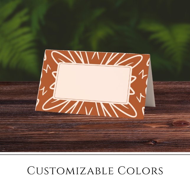 Bohemian Tribal Pattern Modern Wedding Place Cards (Creator Uploaded)