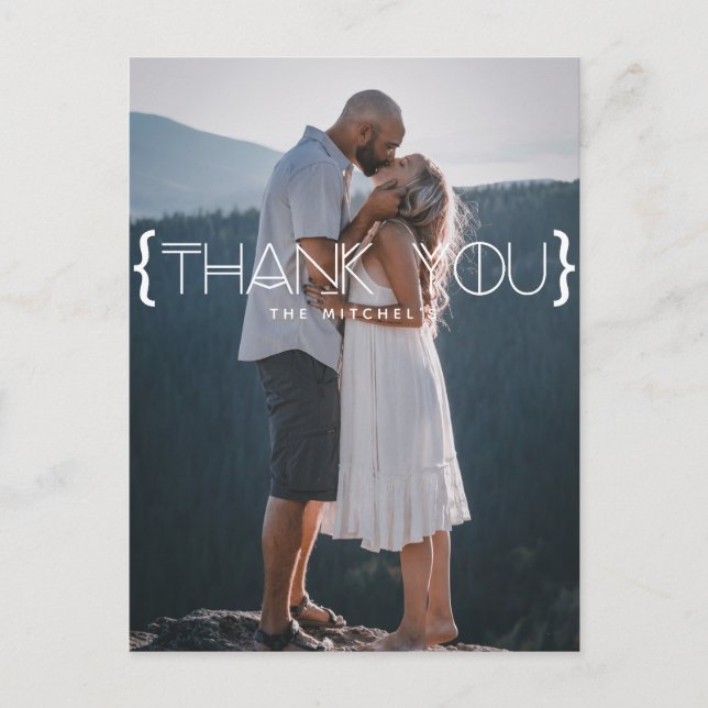 Bohemian Tribal Thank You Postcard (Front)