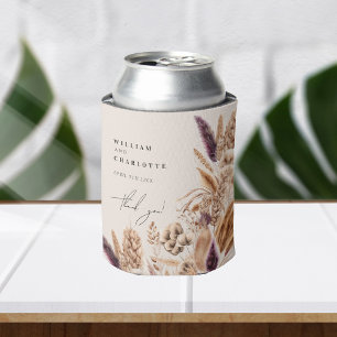Bohemian Tropical Flowers Custom Wedding Favours Can Cooler